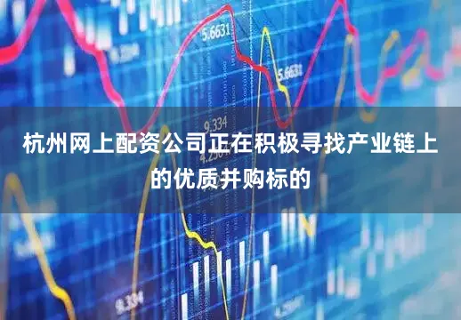 杭州网上配资公司正在积极寻找产业链上的优质并购标的