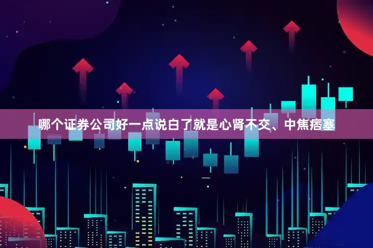 哪个证券公司好一点说白了就是心肾不交、中焦痞塞
